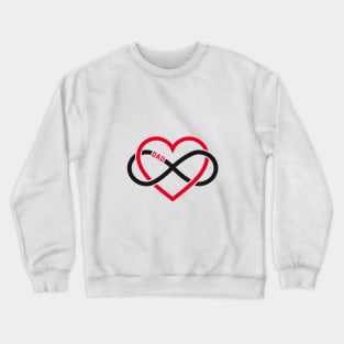 Dad, red heart with infinity sign, father's day card, sticker Crewneck Sweatshirt